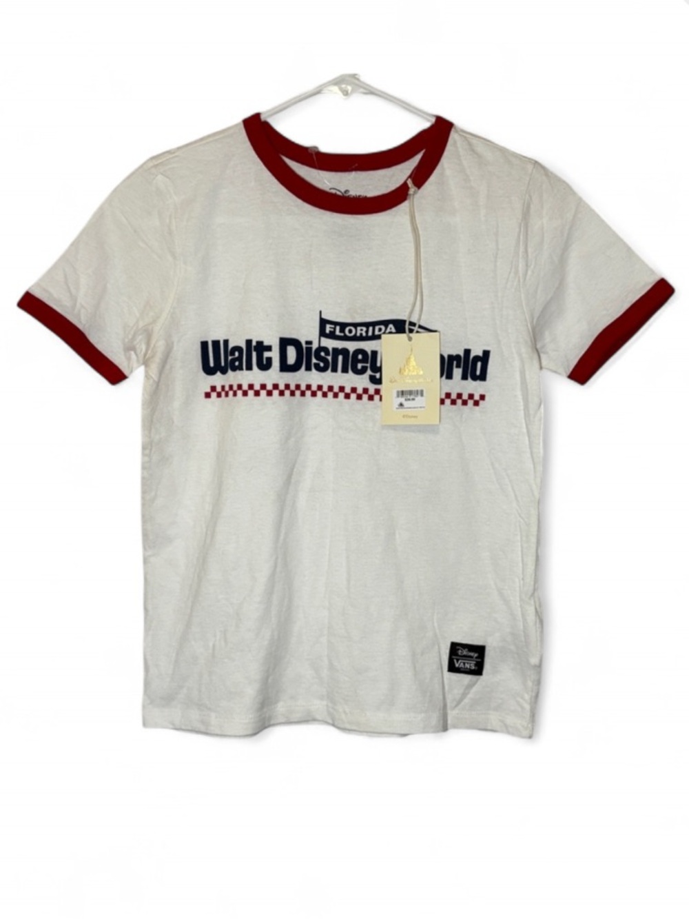 NWT Disney x Vans Checkerboard DisneyWorld Ringer Tee